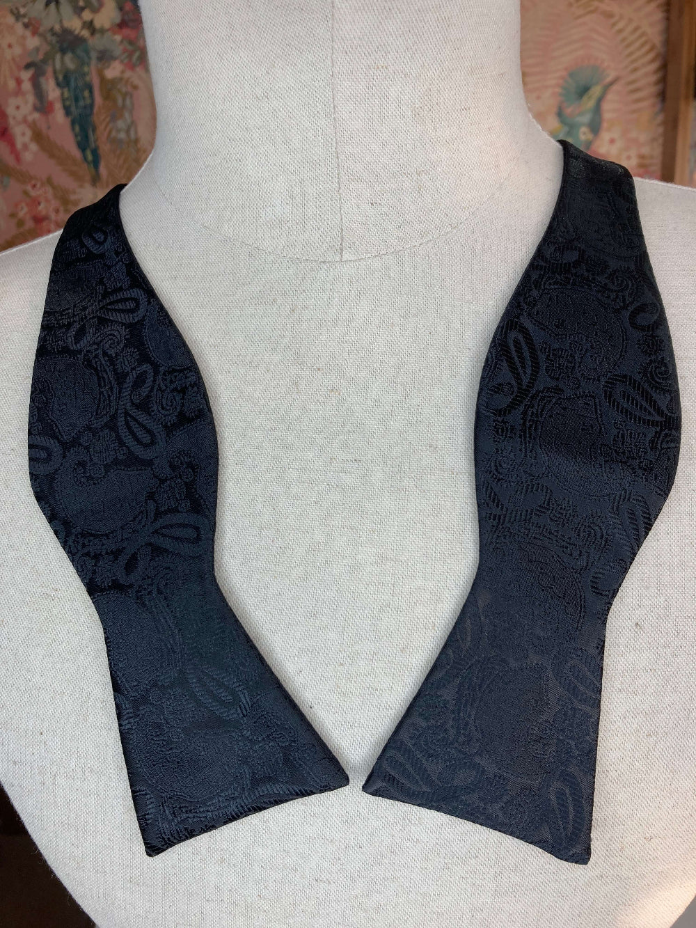 Black Paisley Self-Tie Bow Tie